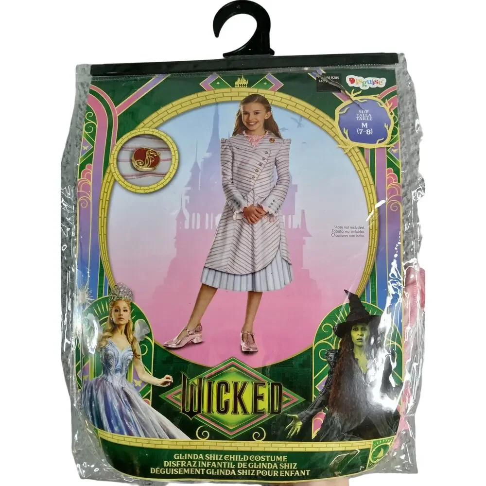 Wicked Glinda Shiz University Uniform Costume Girls Medium (7-8) Pink NWT